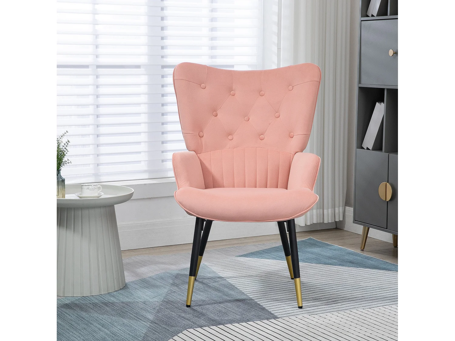 Sillón individual rosa 68x72x103 cm HOMCOM