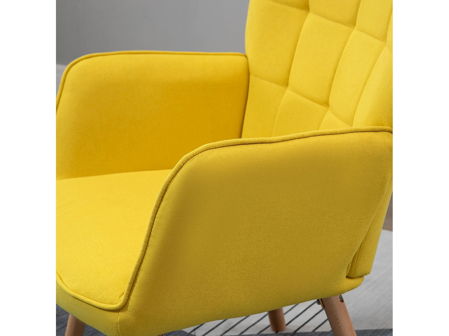 Butaca de salón amarillo 71x76x101 cm HOMCOM