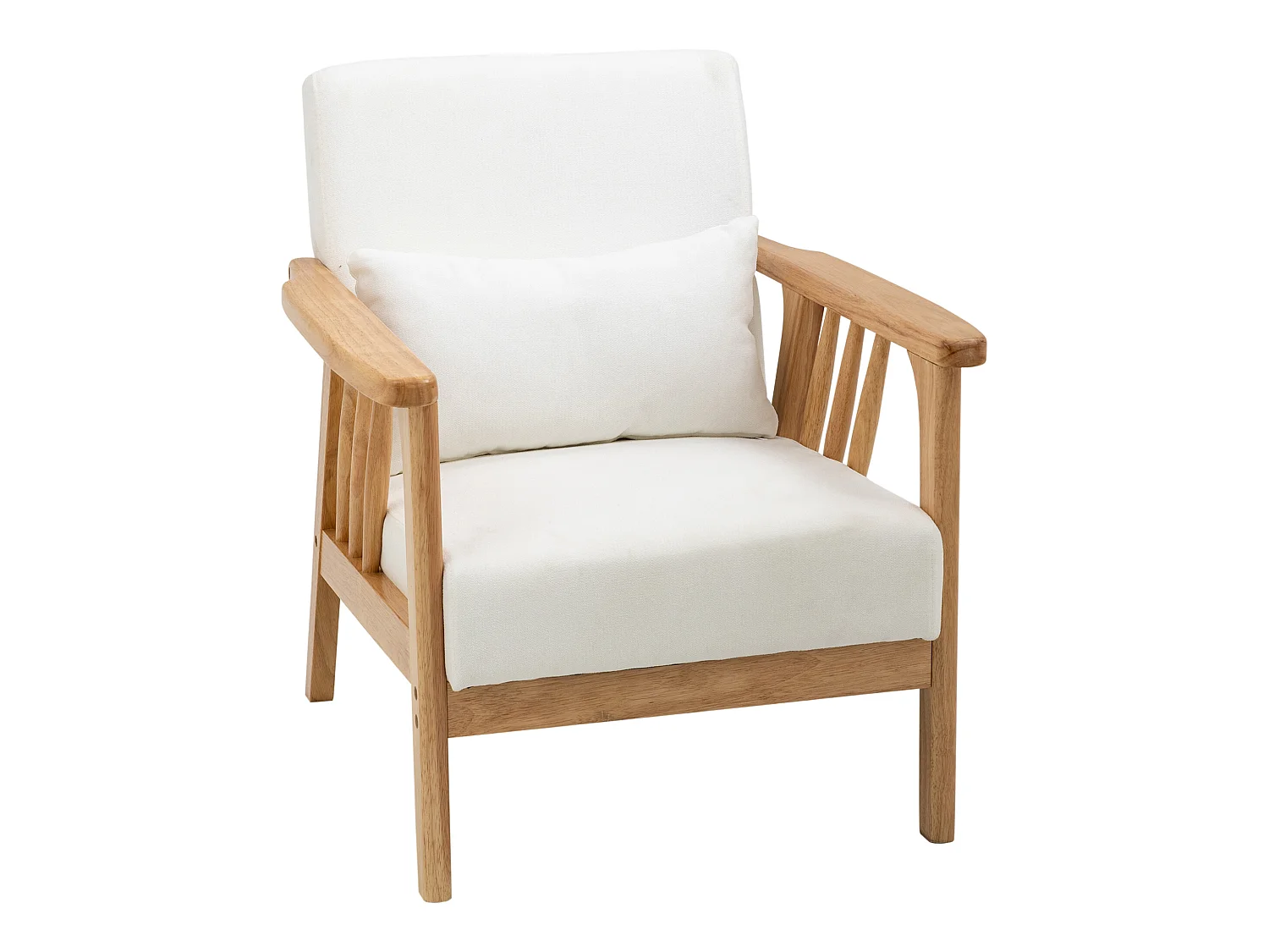 Butaca de salón crema 68x75x78 cm HOMCOM
