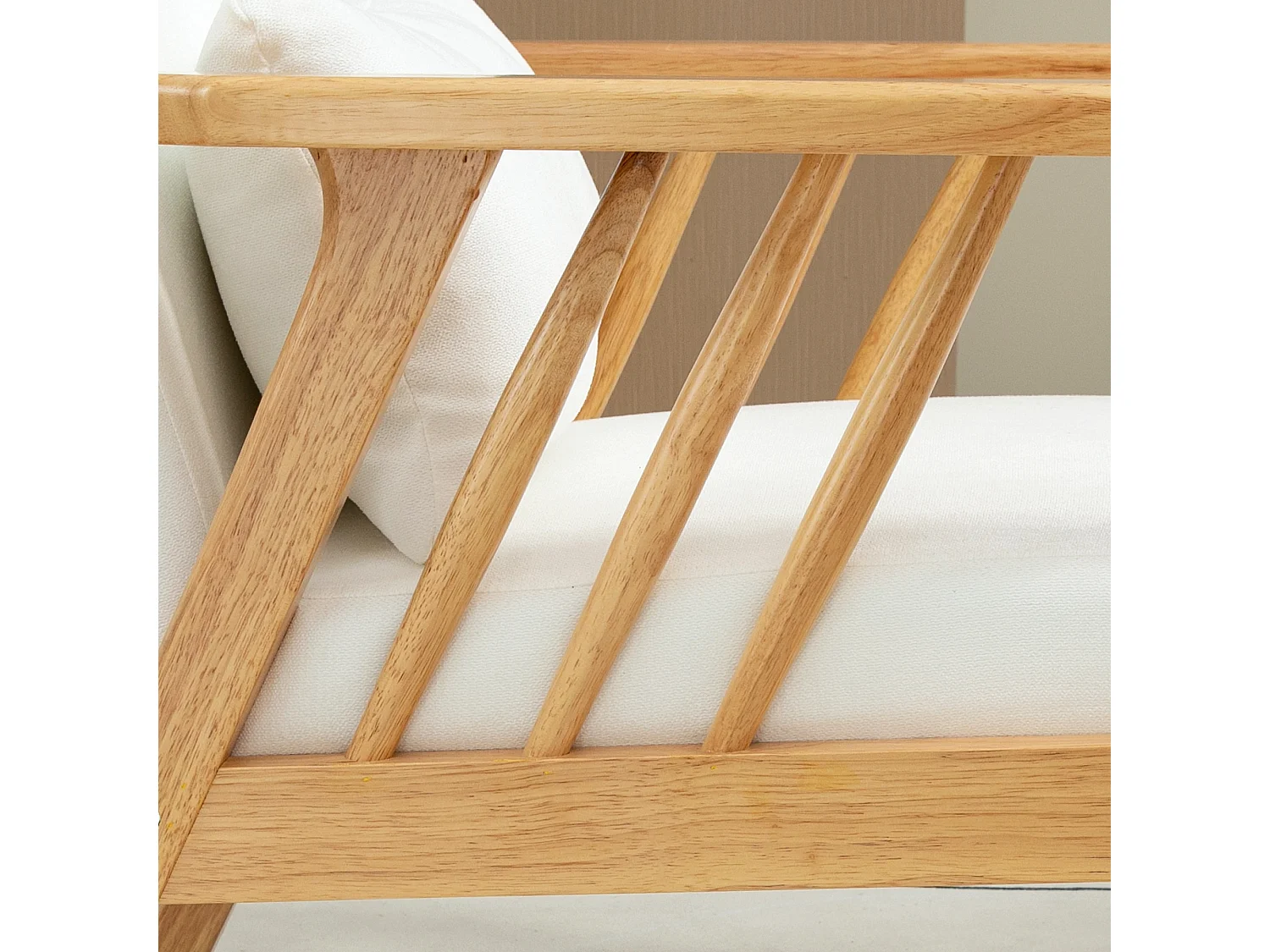 Butaca de salón crema 68x75x78 cm HOMCOM