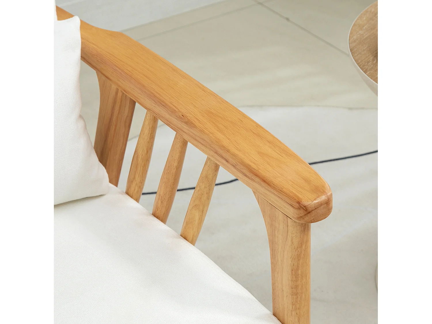 Butaca de salón crema 68x75x78 cm HOMCOM