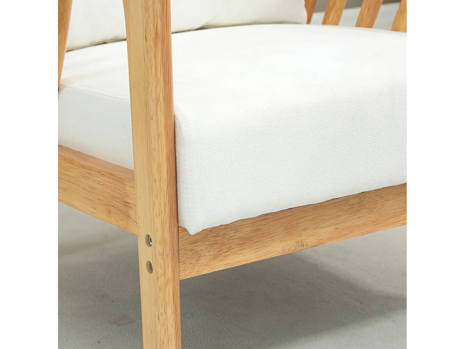 Butaca de salón crema 68x75x78 cm HOMCOM