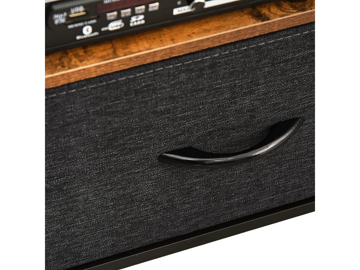 Mueble de tv marrón rústico 98x29x56 cm HOMCOM