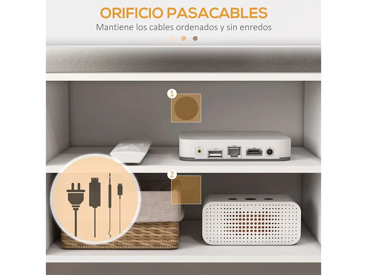 Mueble de tv blanco 120x34x50 cm HOMCOM