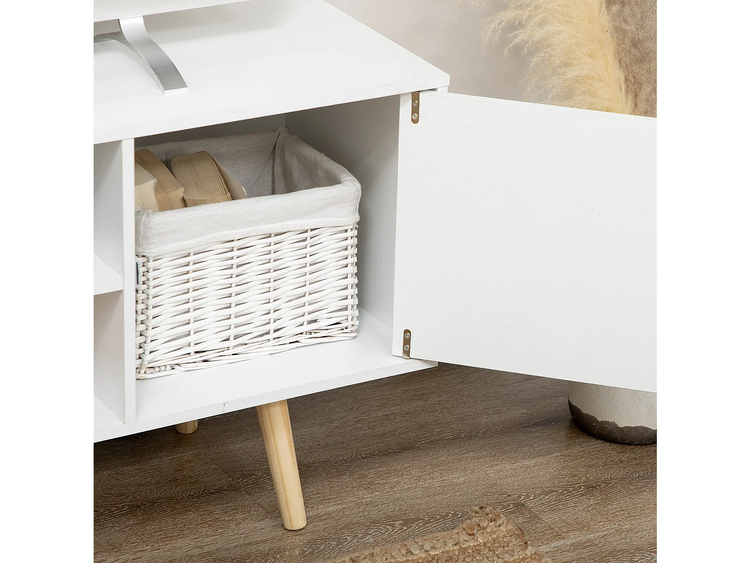 Mueble de tv blanco 120x34x50 cm HOMCOM