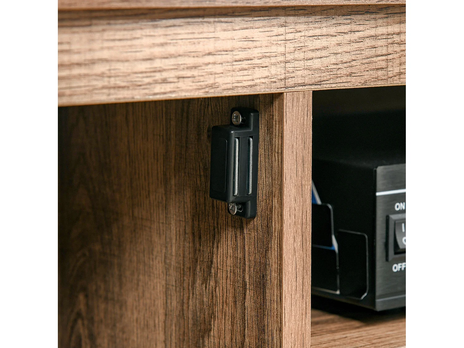 Mueble de tv madera natural 109x35x38 cm HOMCOM