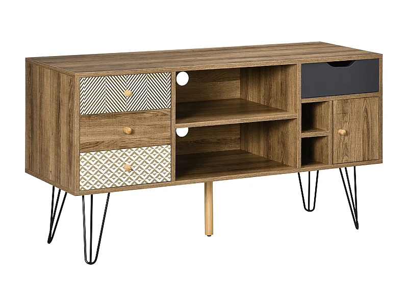 Mueble de tv marrón 120x39x64 cm HOMCOM