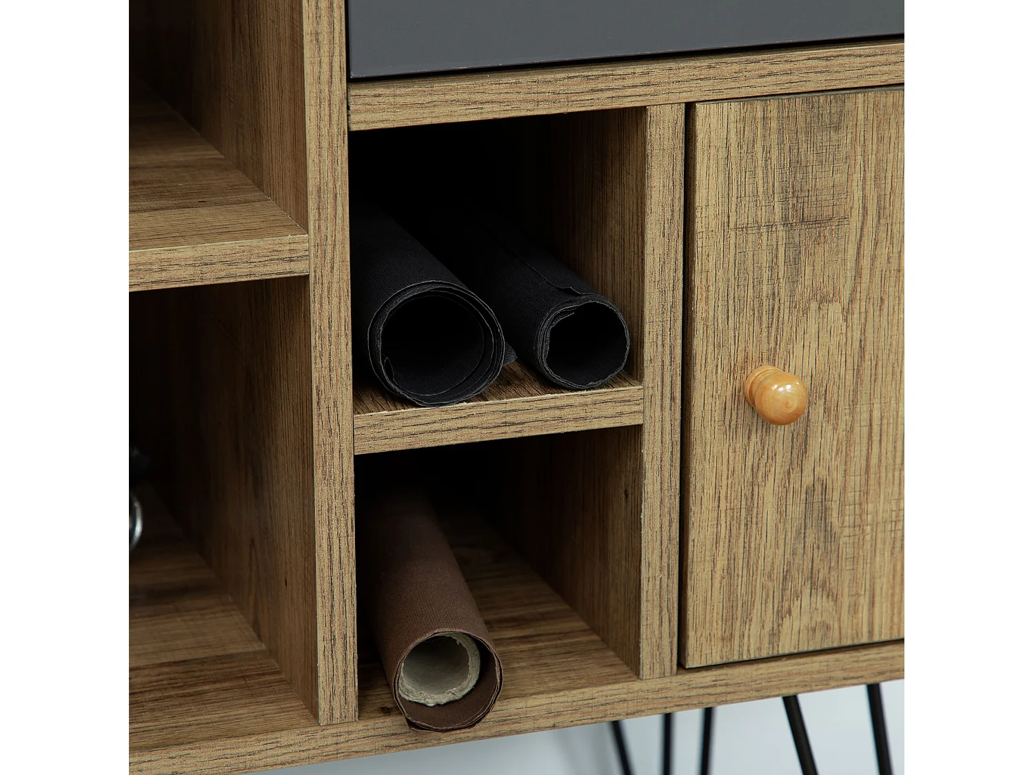 Mueble de tv marrón 120x39x64 cm HOMCOM