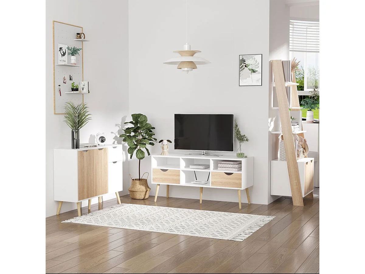 Mueble de tv blanco 117x39x57 cm HOMCOM