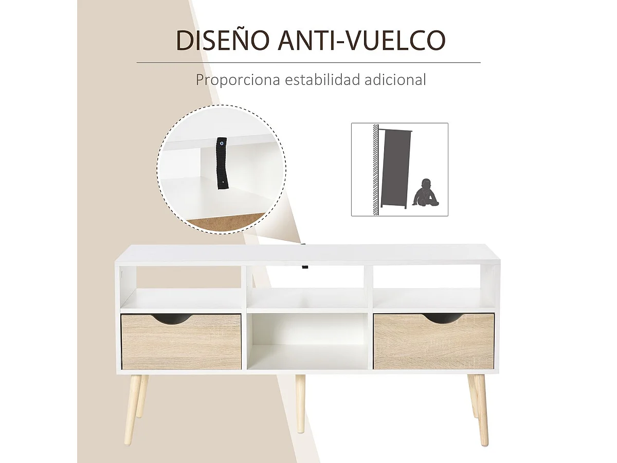 Mueble de tv blanco 117x39x57 cm HOMCOM