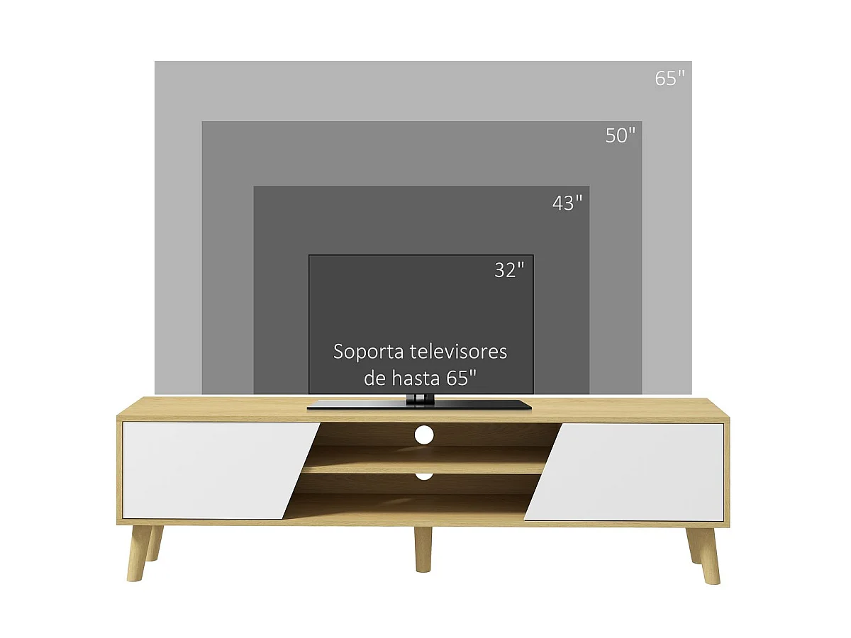 Mueble de tv roble 150x30x42 cm HOMCOM