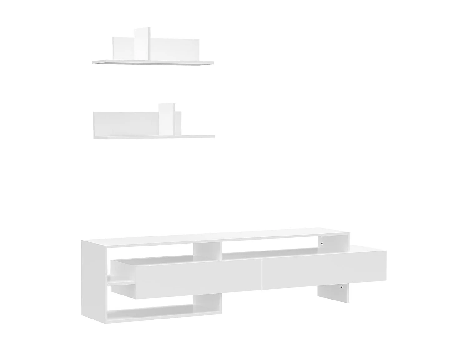 Mueble de televisión blanco 180x33.5x42 cm HOMCOM