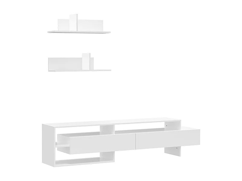 Mueble de televisión blanco 180x33.5x42 cm HOMCOM