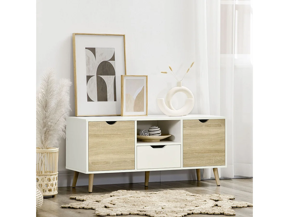 Mueble de tv blanco 110x40x50 cm HOMCOM
