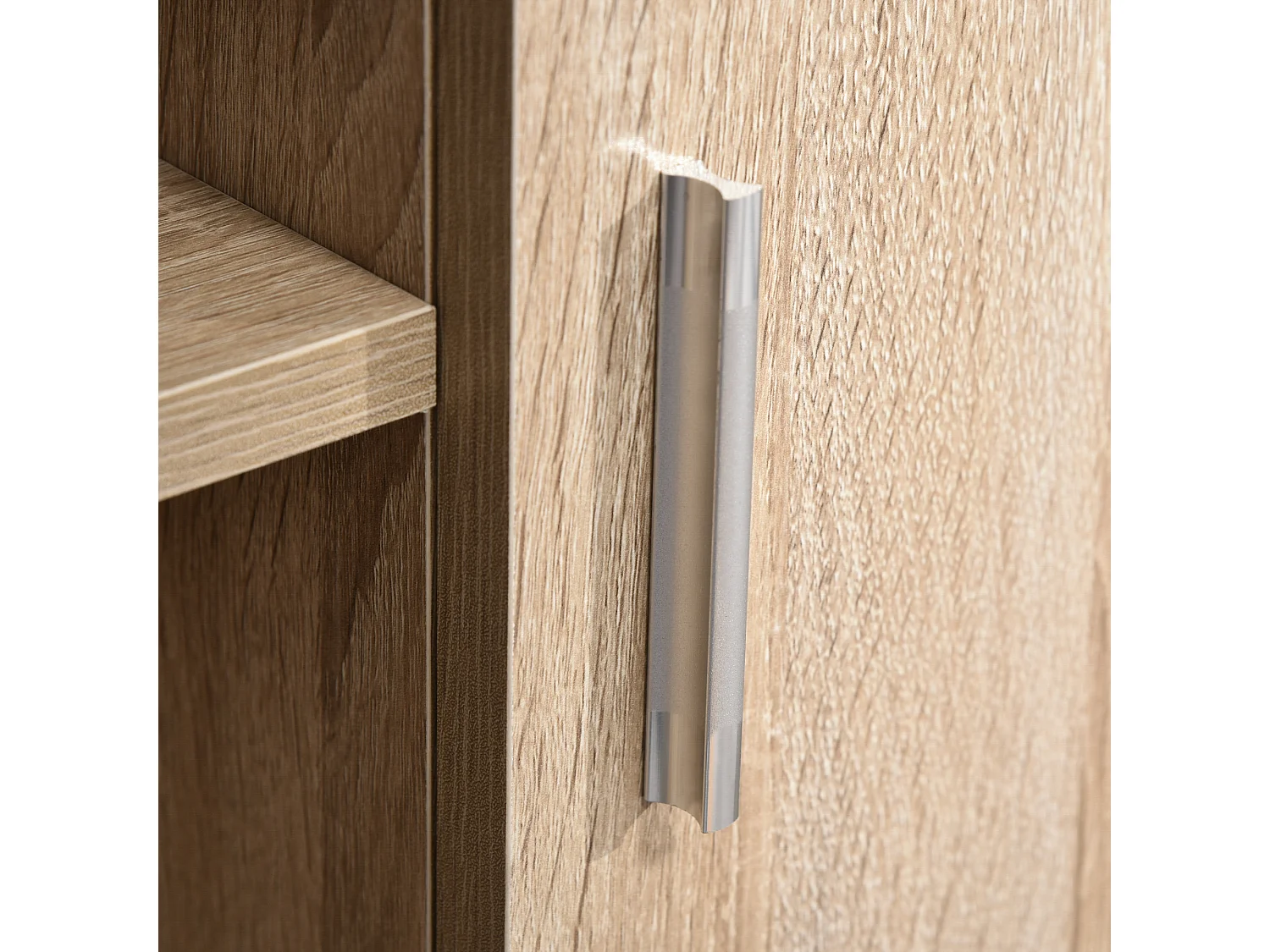 Mesa soporte de tv roble 120x39.5x52 cm HOMCOM