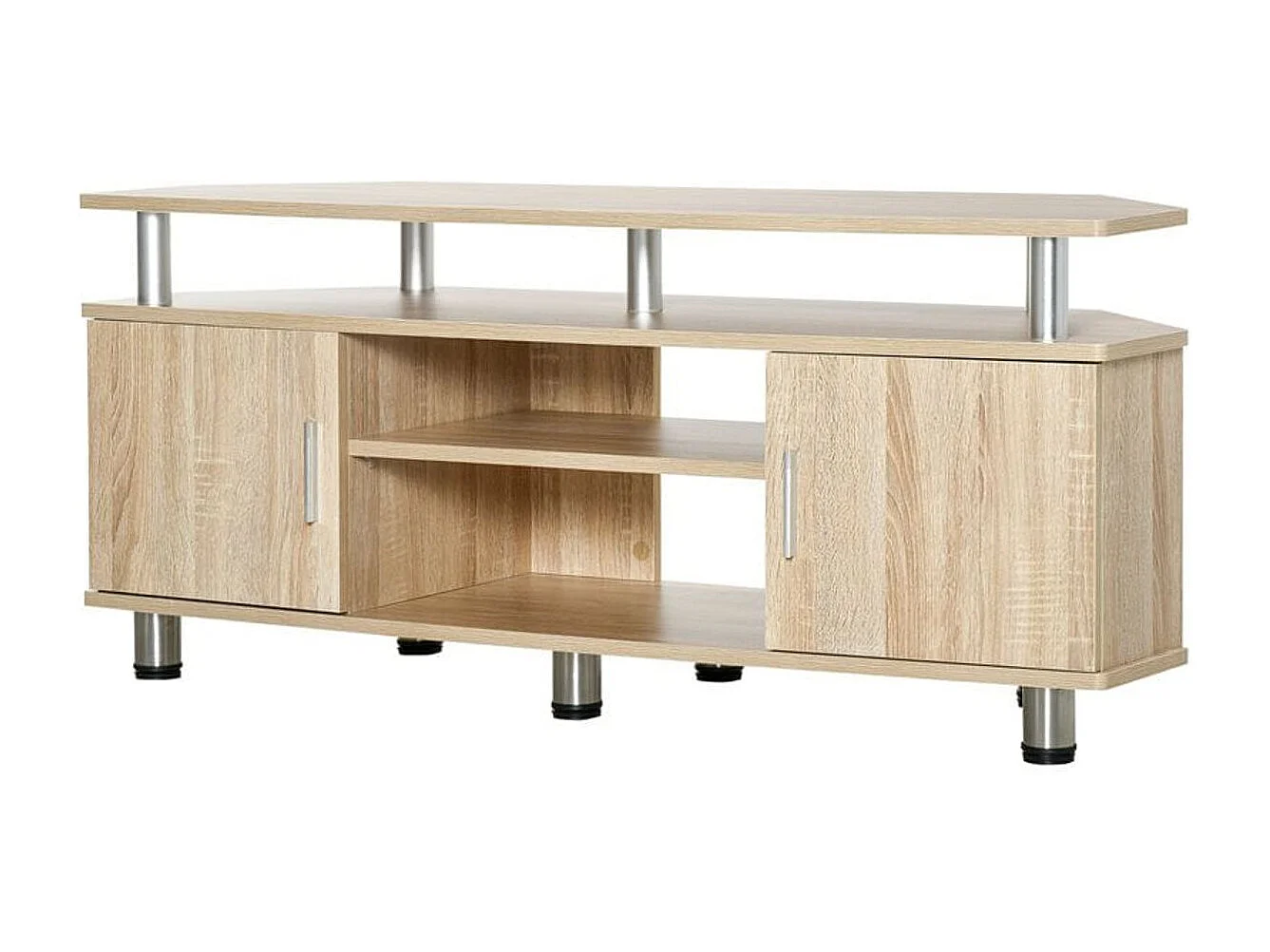 Mesa soporte de tv roble 120x39.5x52 cm HOMCOM