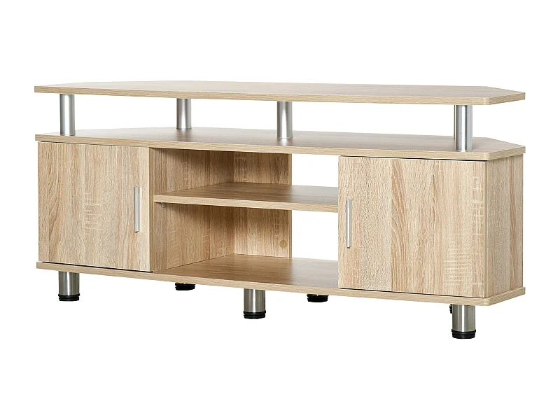 Mesa soporte de tv roble 120x39.5x52 cm HOMCOM