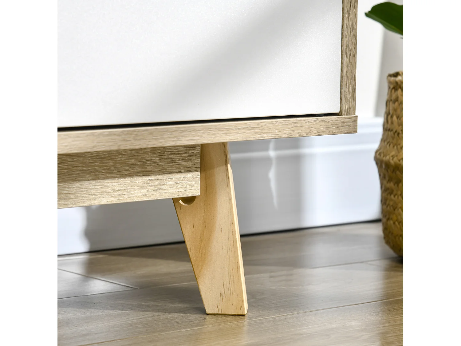 Mueble de tv madera natural 120x40x55 cm HOMCOM