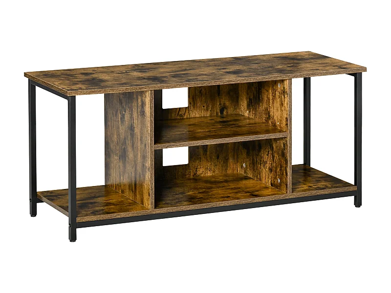 Mueble de tv marrón rústico 110x40x50 cm HOMCOM