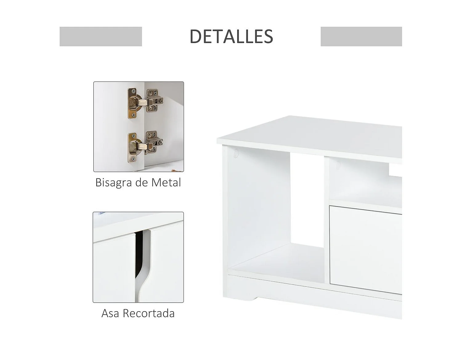 Mueble de tv blanco 120x30x41 cm HOMCOM