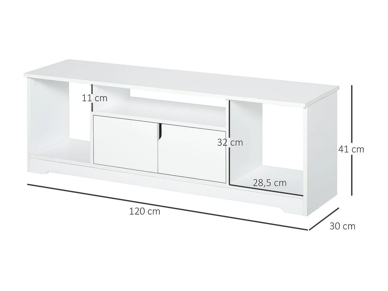 Mueble de tv blanco 120x30x41 cm HOMCOM