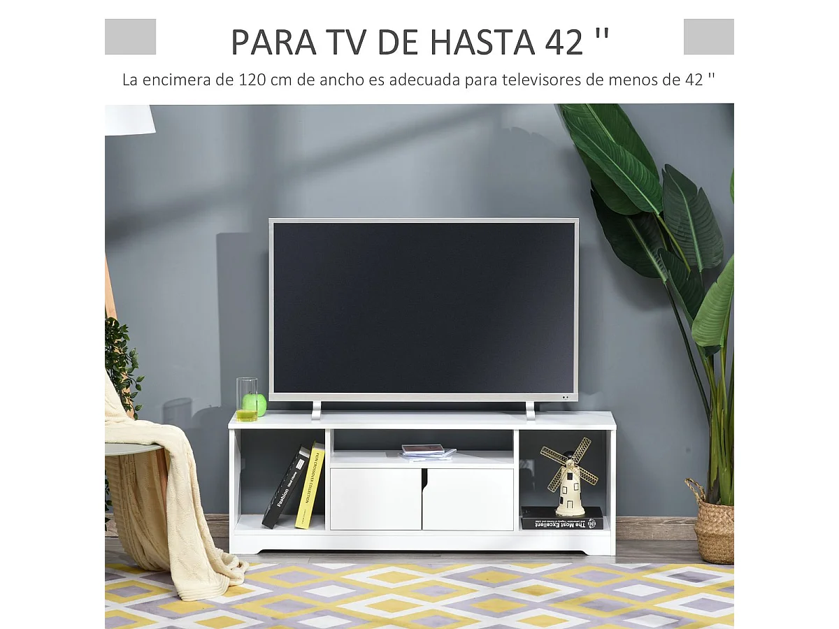Mueble de tv blanco 120x30x41 cm HOMCOM