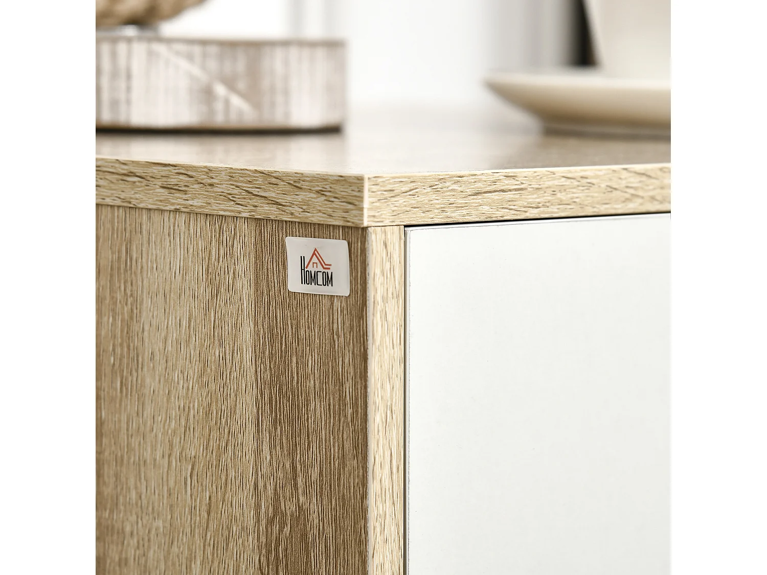 Cómoda con cajones blanco y roble 40x35x68.5 cm HOMCOM