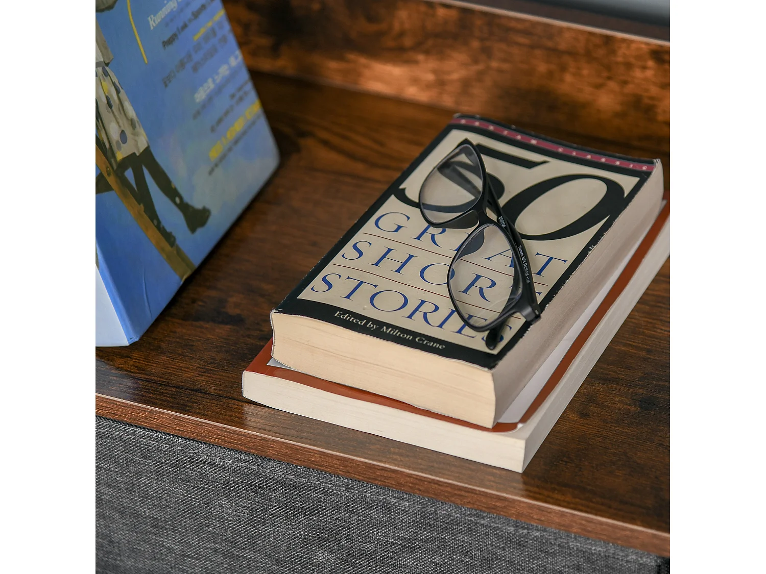 Armario de salón gris oscuro 58x29x103 cm HOMCOM