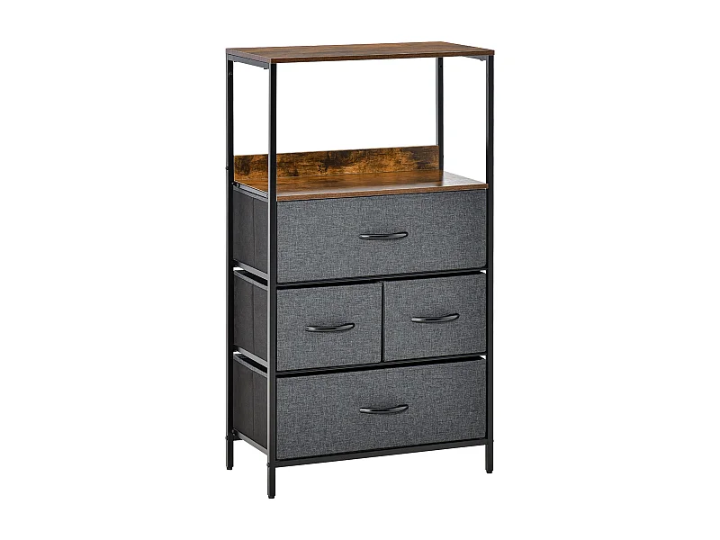 Armario de salón gris oscuro 58x29x103 cm HOMCOM