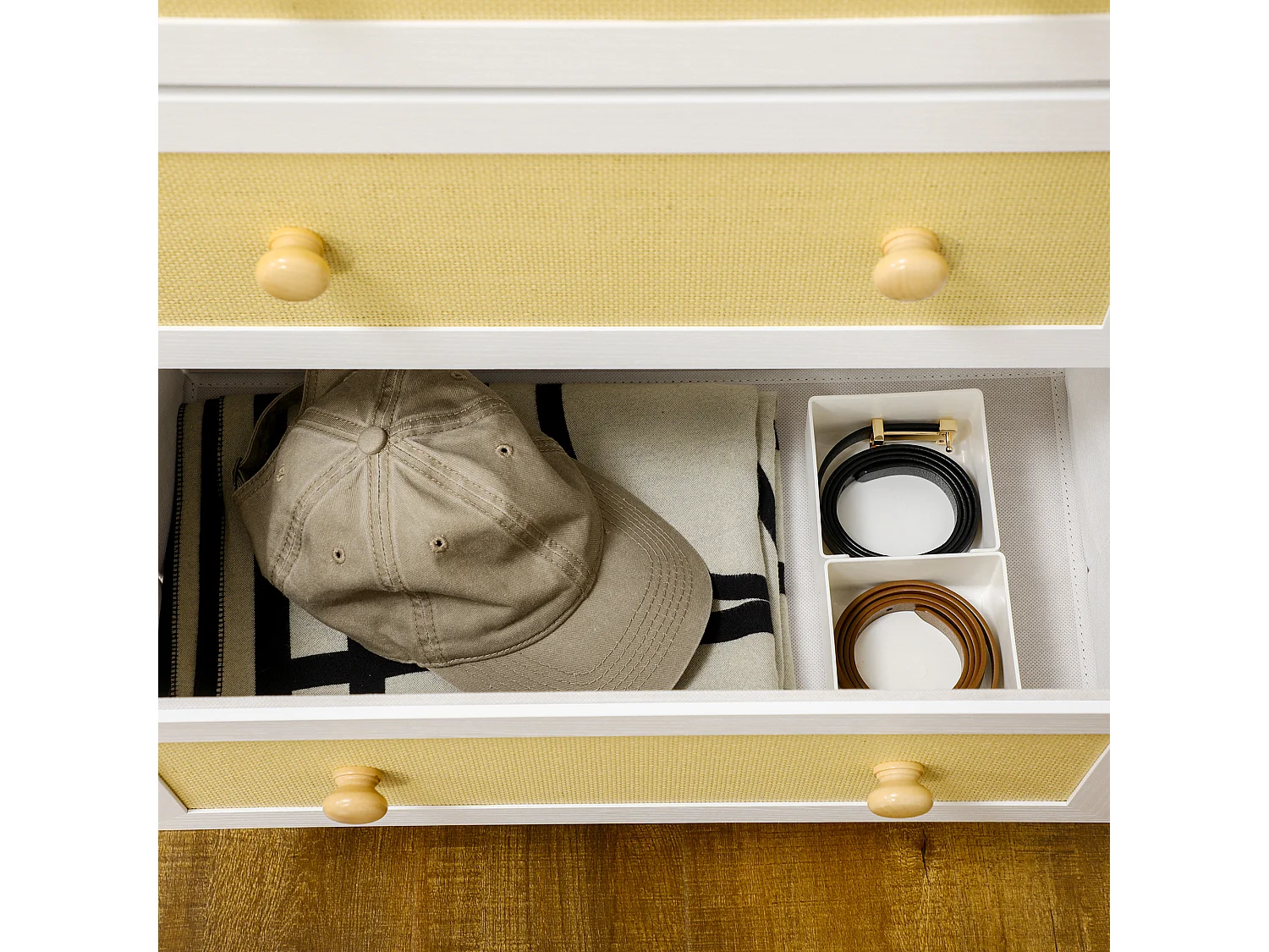 Cómoda de tela blanco 62x30x126.5 cm HOMCOM