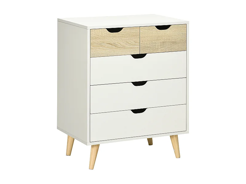 Cómoda con cajones blanco 60x40x77.5 cm HOMCOM