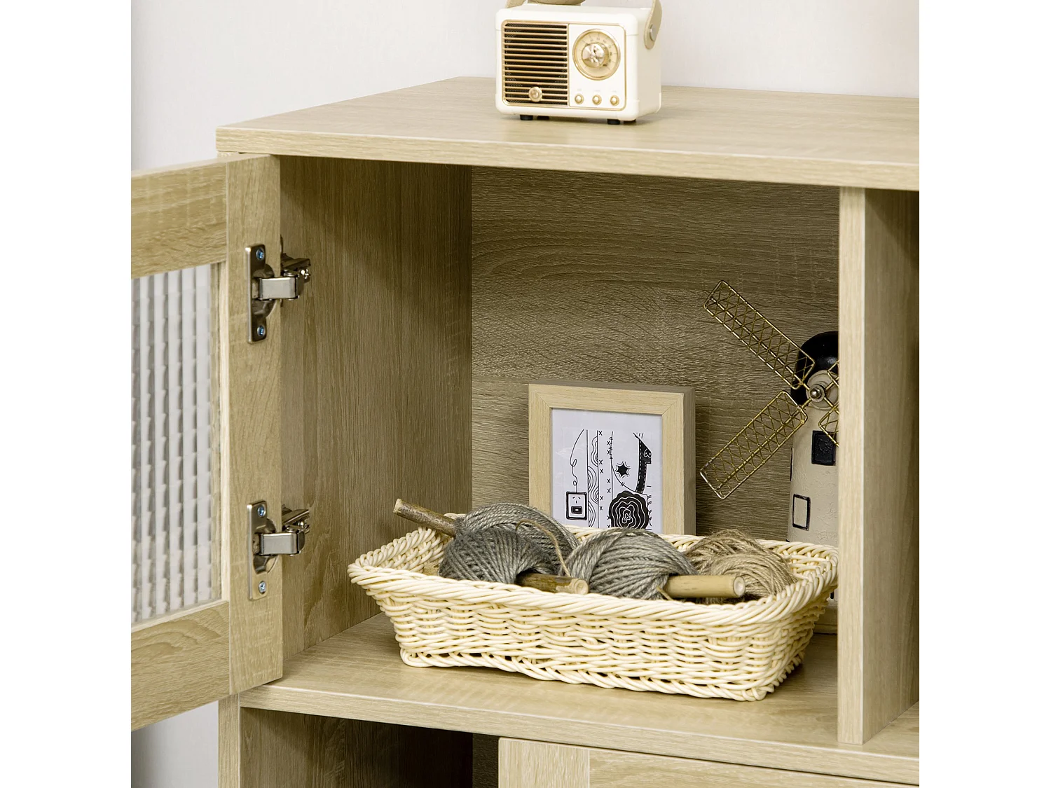 Armario de libros madera natural 60x40x120 cm HOMCOM