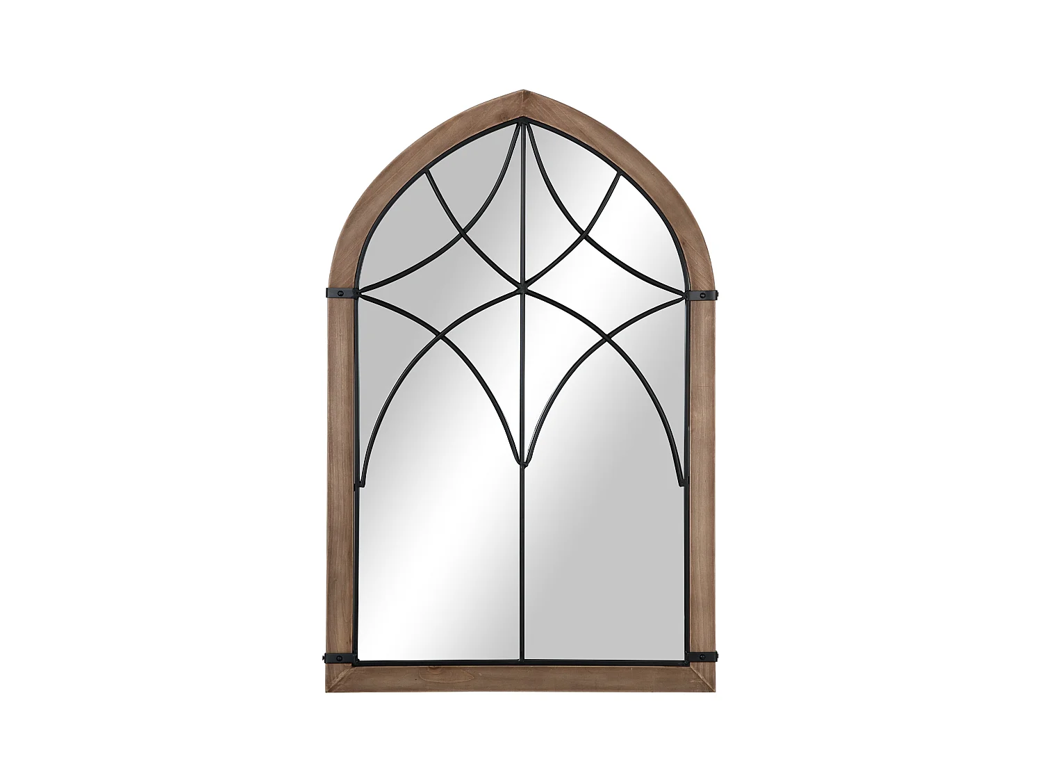 Espejo de pared marrón 93x60x2.5 cm HOMCOM