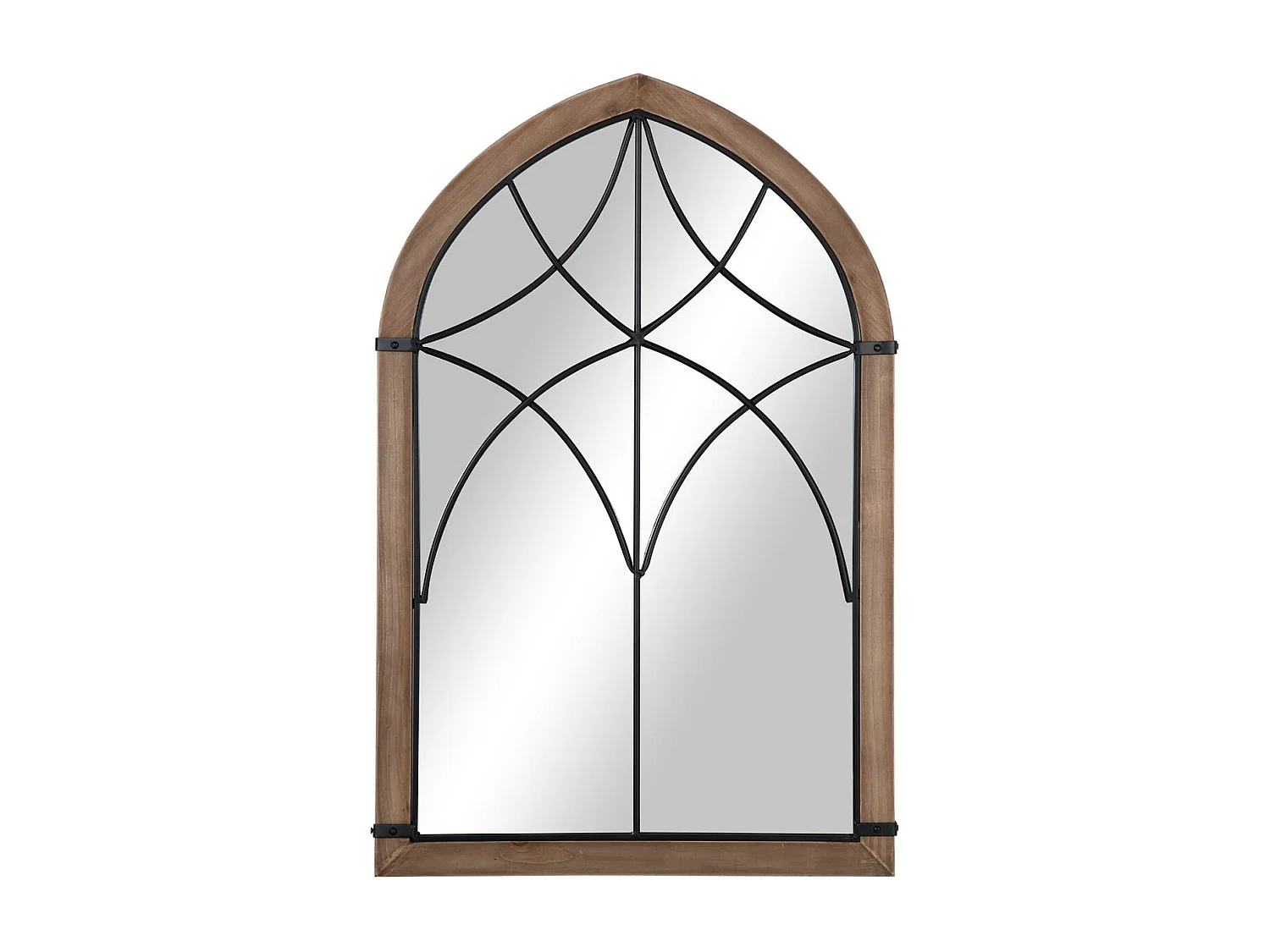 Espejo de pared marrón 93x60x2.5 cm HOMCOM