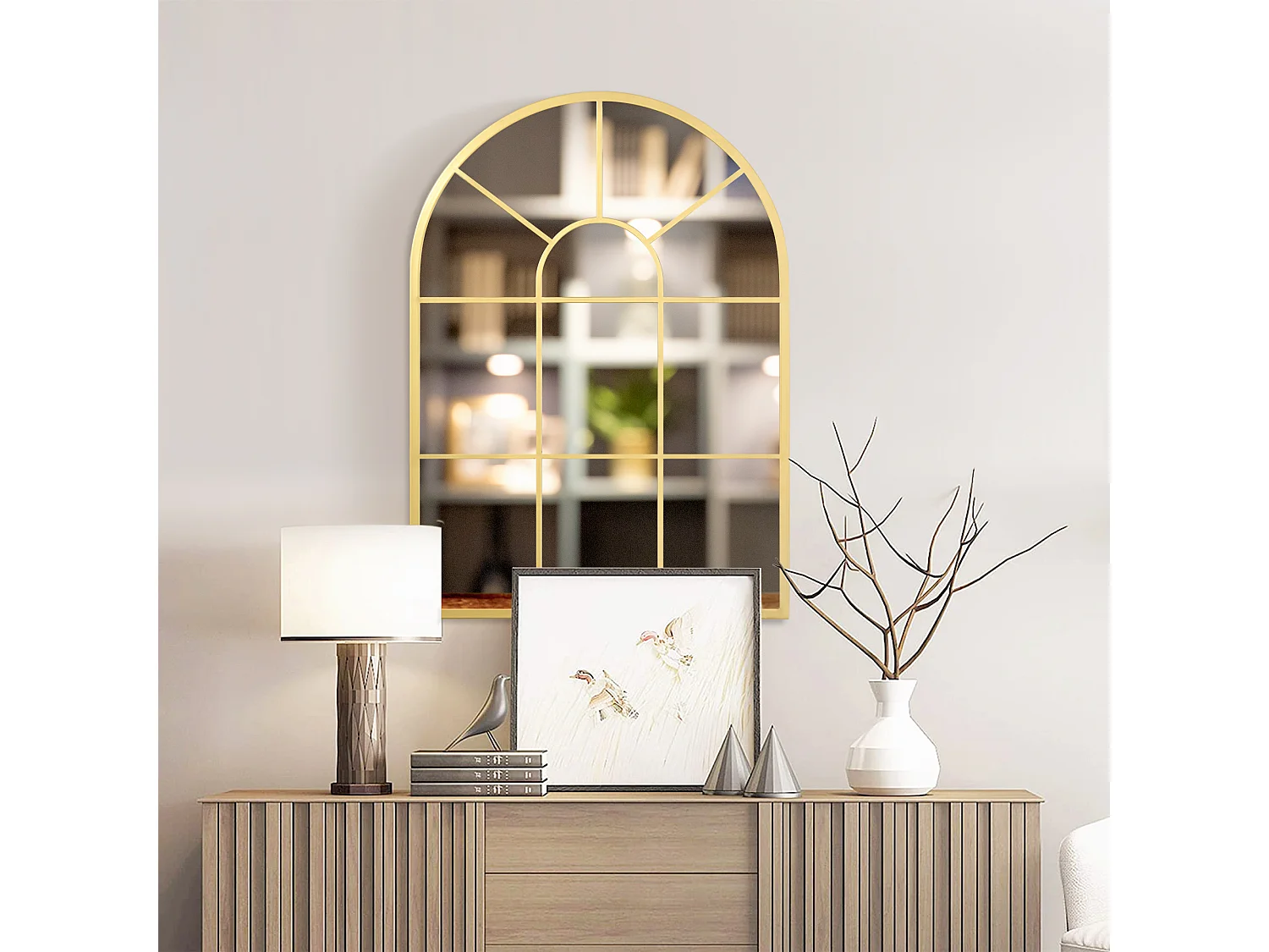 Espejo de pared oro 50x2x70 cm HOMCOM