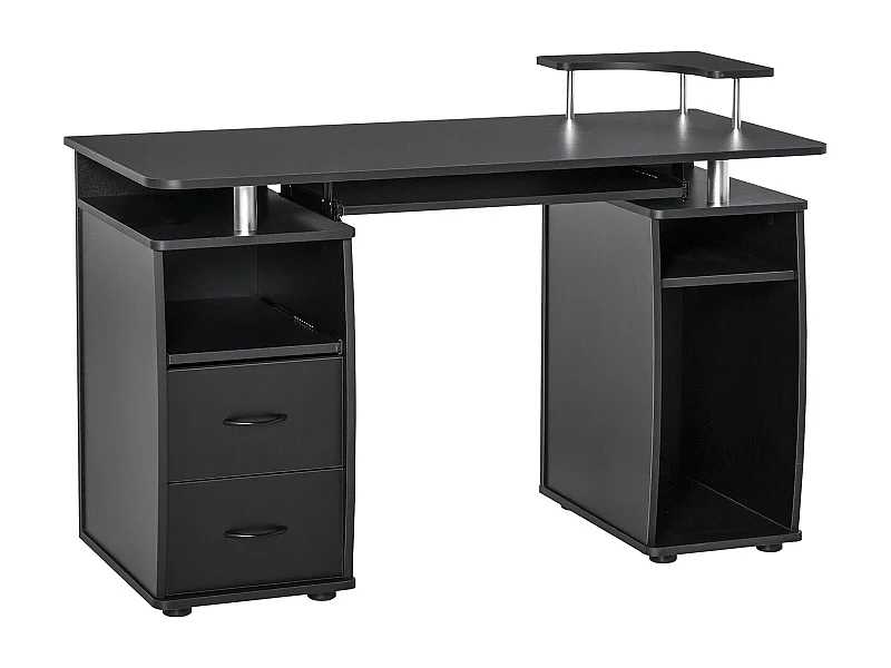 Mesa de ordenador negro 120x55x85 cm HOMCOM