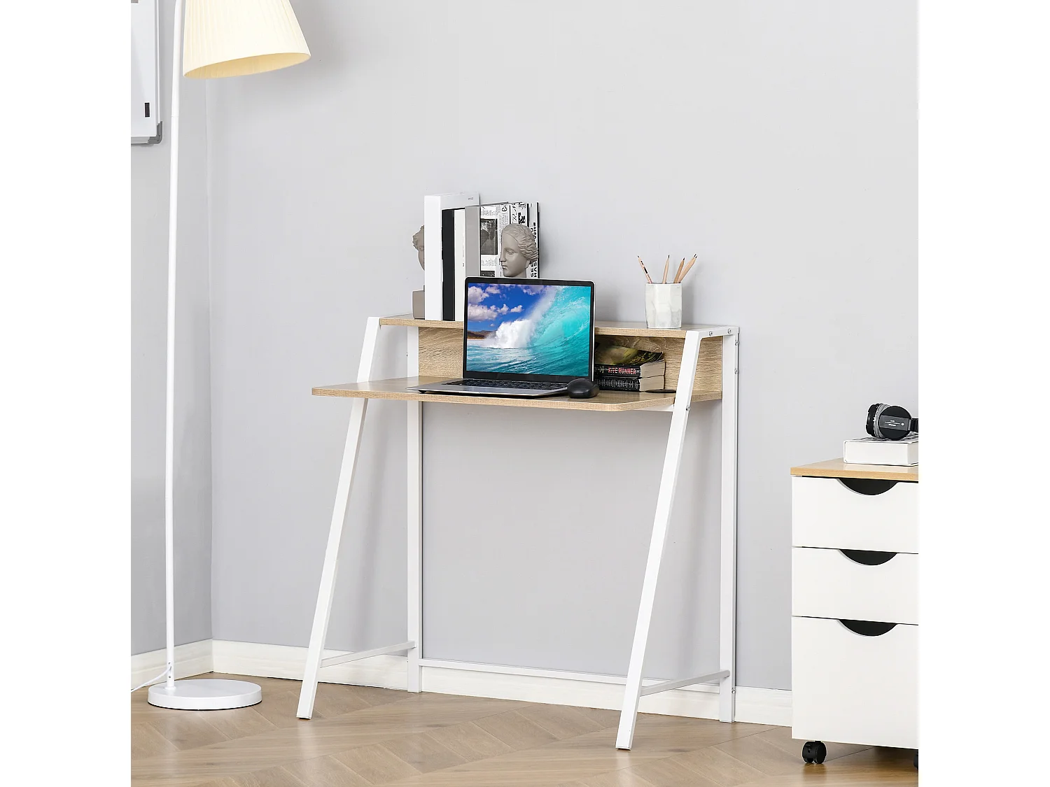 Escritorio roble 84x45x85 cm HOMCOM