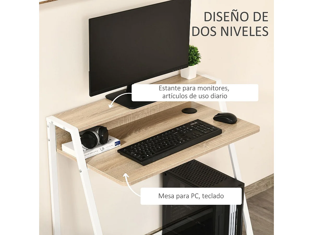 Escritorio roble 84x45x85 cm HOMCOM