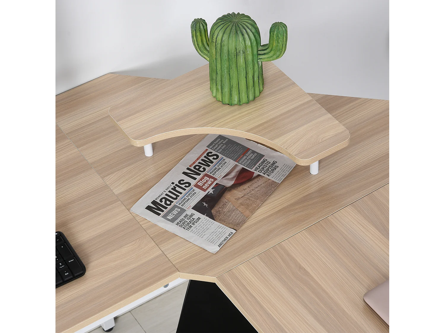 Mesa de computadora roble 150x150x76 cm HOMCOM