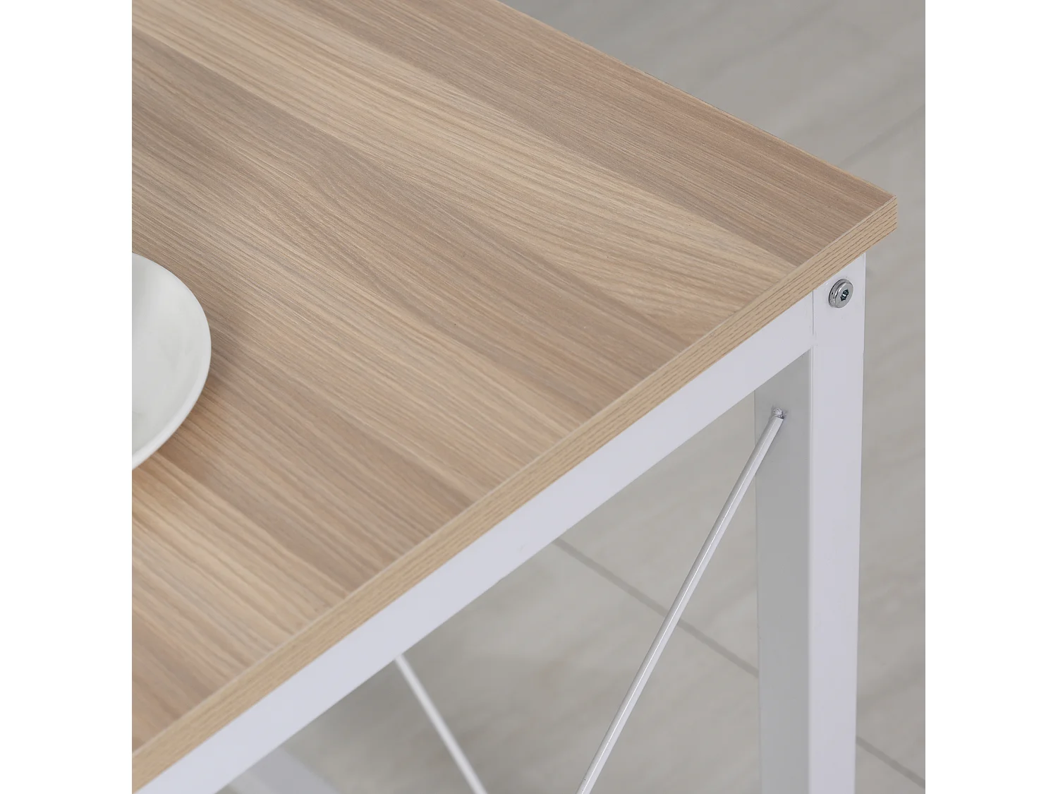 Mesa de computadora roble 150x150x76 cm HOMCOM