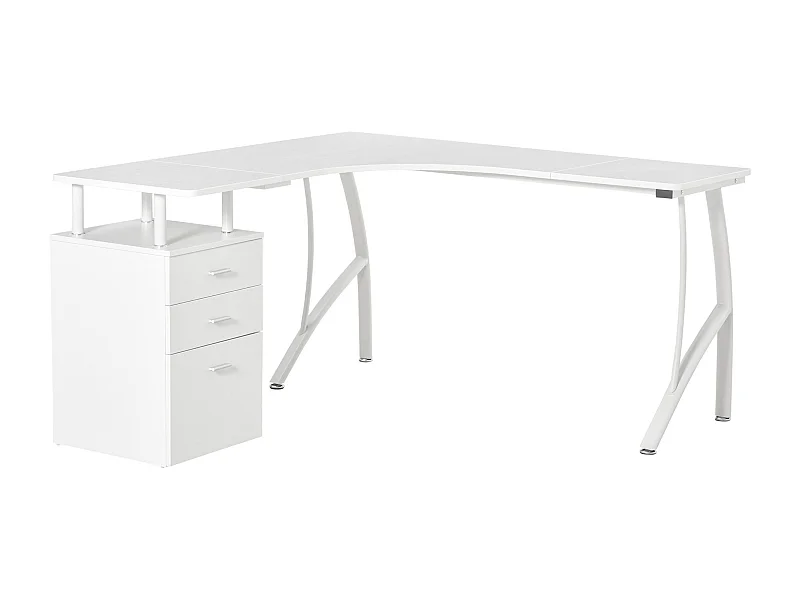 Escritorio esquinero blanco 143.5x143.5x76 cm HOMCOM
