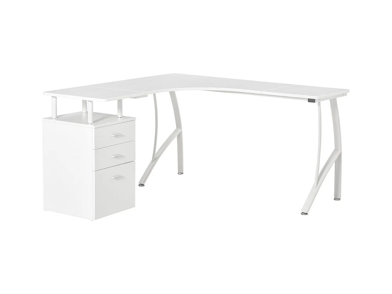 Escritorio esquinero blanco 143.5x143.5x76 cm HOMCOM