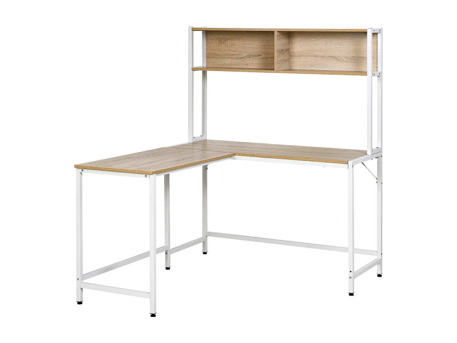 Mesa de ordenador wood grain 140x125x149 cm HOMCOM