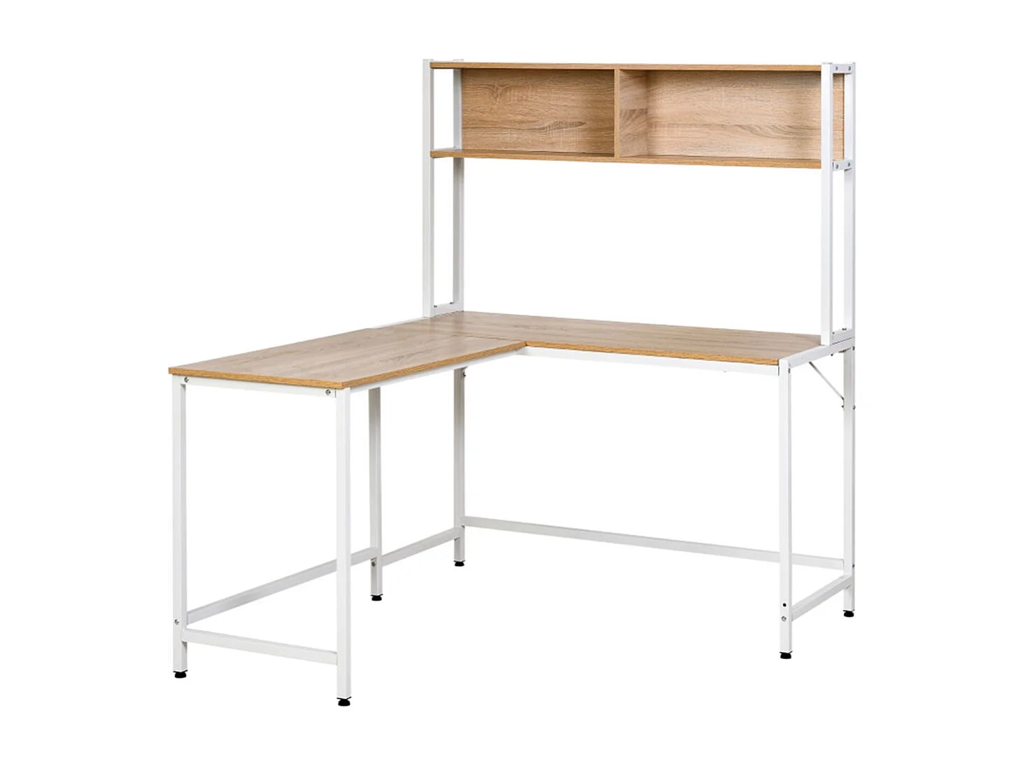 Mesa de ordenador wood grain 140x125x149 cm HOMCOM