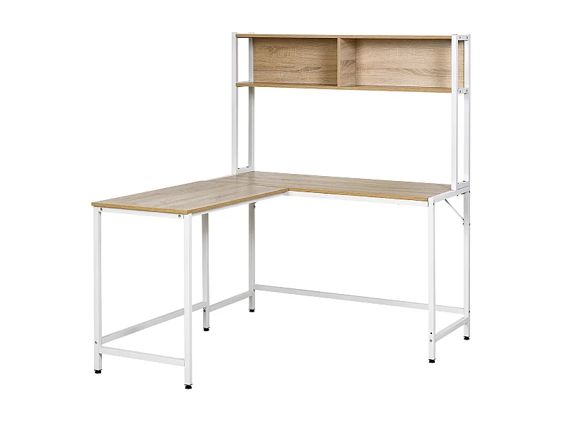 Mesa de ordenador wood grain 140x125x149 cm HOMCOM