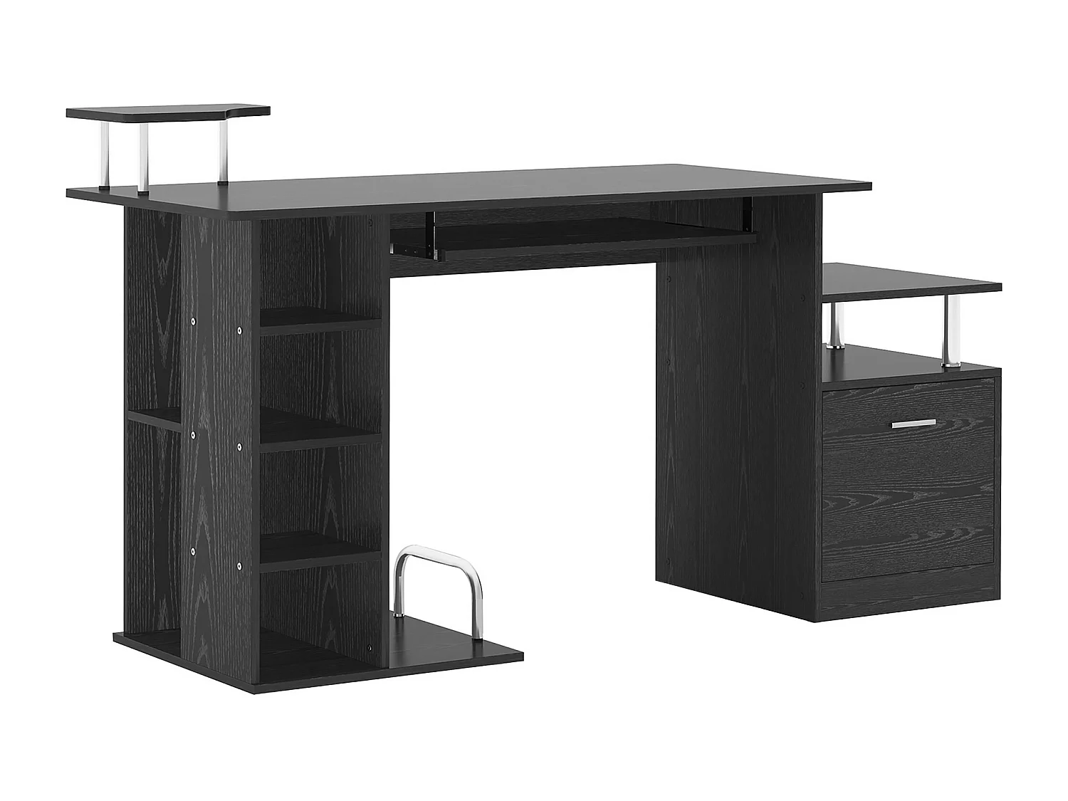Mesa de ordenador negro 152x60x88 cm HOMCOM