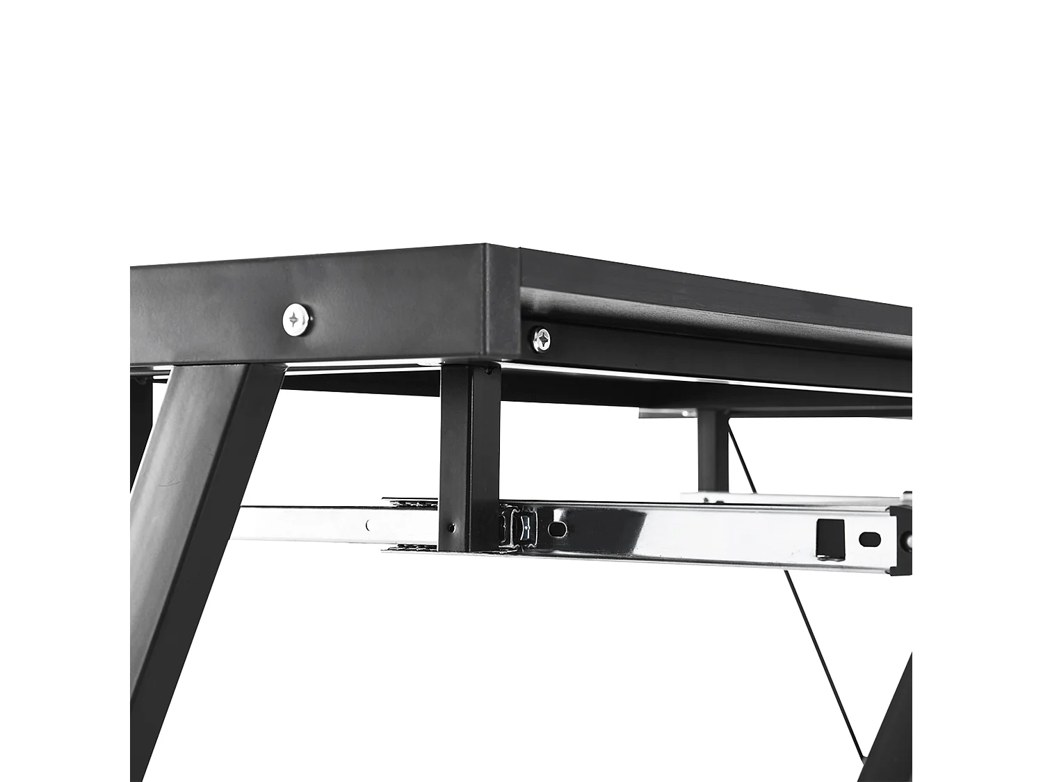 Mesa de ordenador negro 130x130x73.5 cm HOMCOM