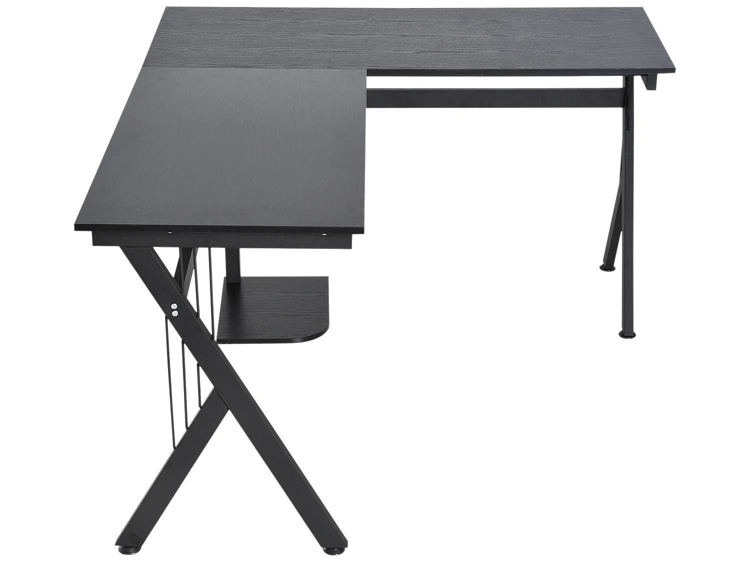 Mesa de ordenador negro 155x130x76 cm HOMCOM