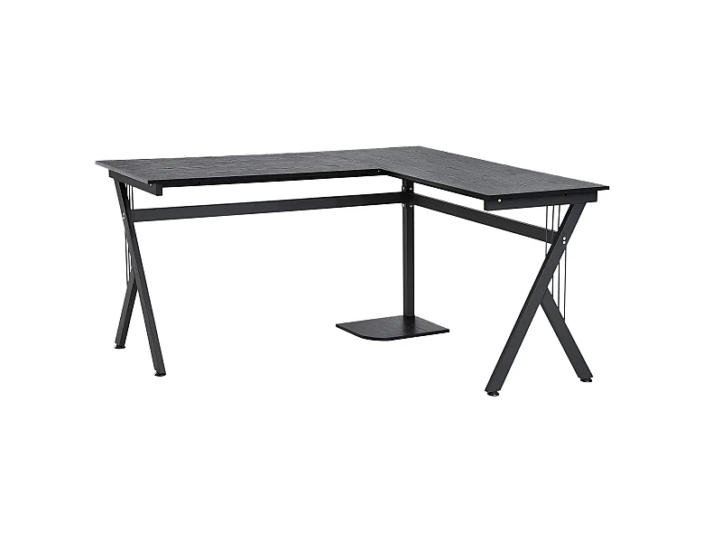 Mesa de ordenador negro 155x130x76 cm HOMCOM