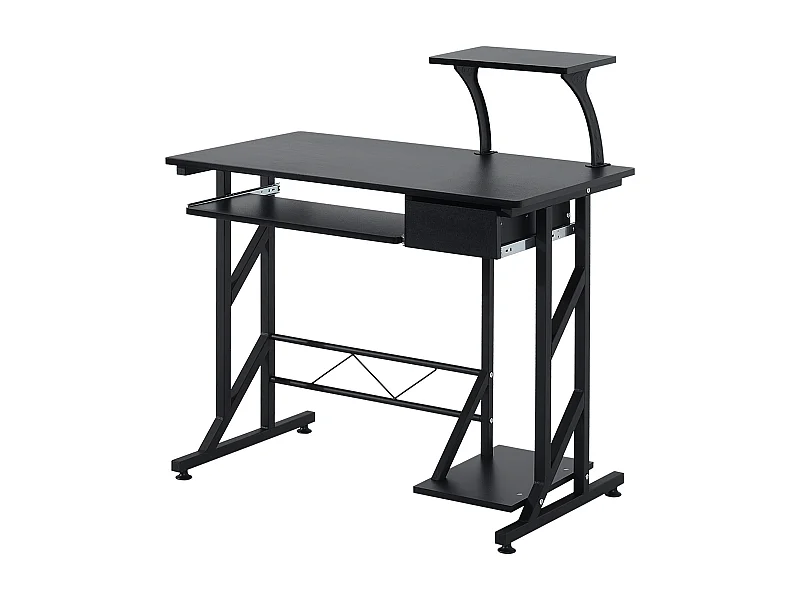 Mesa de ordenador negro 90x50x95cm HOMCOM